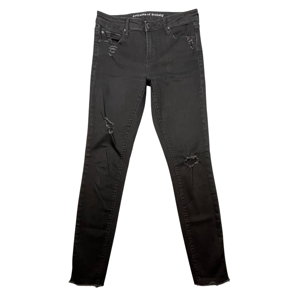 Articles of Society Black Distressed Skinny Jeans Womens 27